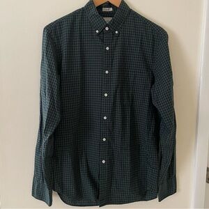 J. Crew Dark Green Plaid Button Down Shirt
